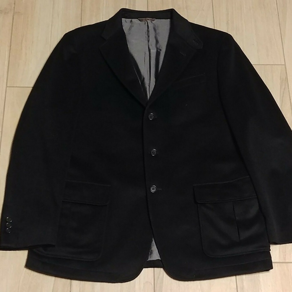 Robert Talbott Carmel Black Cashmere Jacket L/42